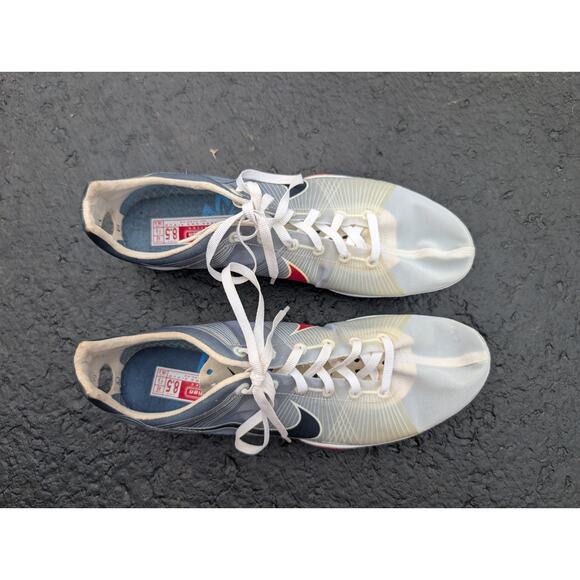 Nike Mens Bowerman Series Track And Field Cleats Sz 8.5 Blue Gray Zoom Victory - Picture 5 of 9